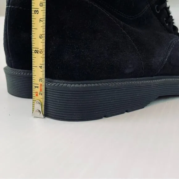 Vince Hayes Shearling combat boots lace-up black boots size 9.5
