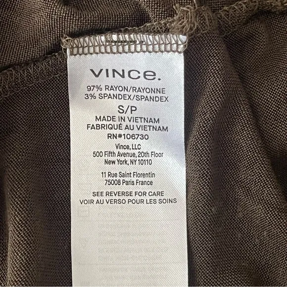 Vince Olive Green Stretch Jersey Midi Dress