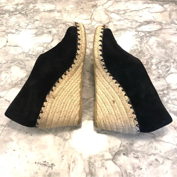 Vince Sonora Peep-Toe Suede Espadrille Wedge Sandals