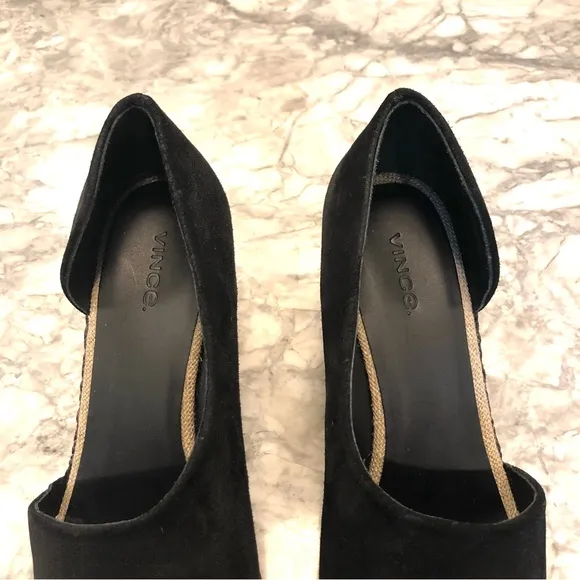 Vince Sonora Peep-Toe Suede Espadrille Wedge Sandals