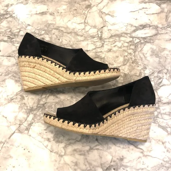 Vince Sonora Peep-Toe Suede Espadrille Wedge Sandals