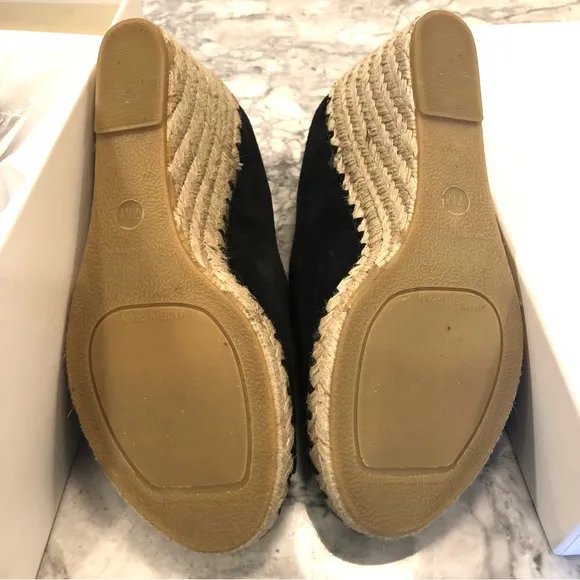 Vince Sonora Peep-Toe Suede Espadrille Wedge Sandals