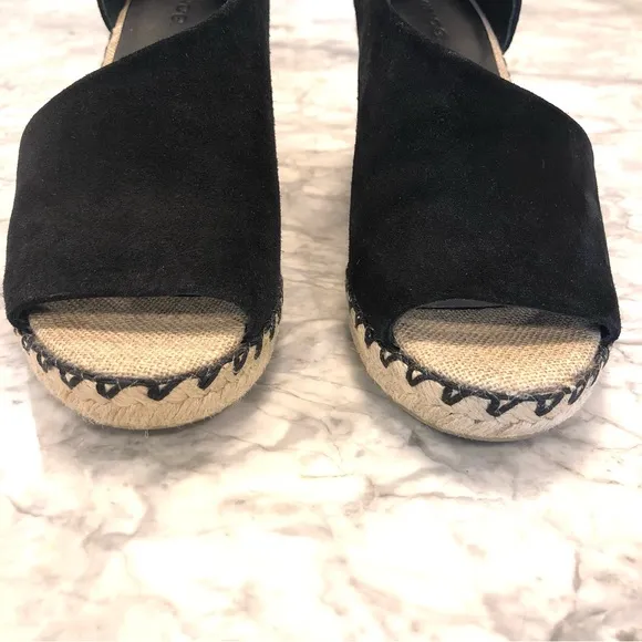 Vince Sonora Peep-Toe Suede Espadrille Wedge Sandals