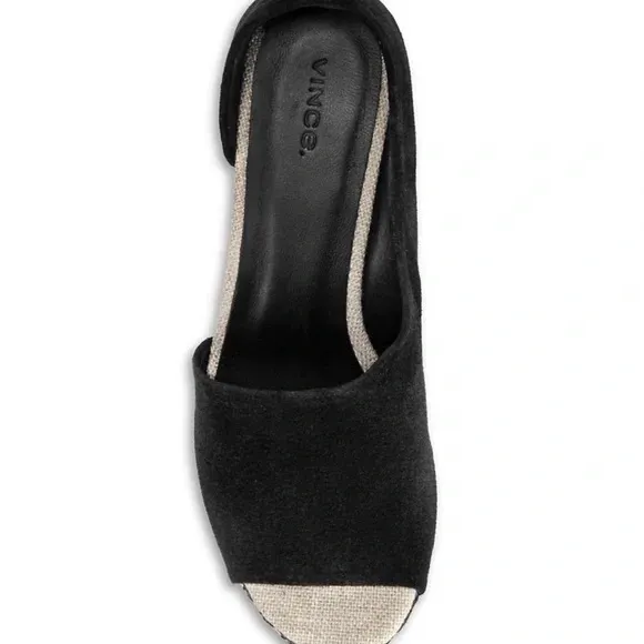 Vince Sonora Peep-Toe Suede Espadrille Wedge Sandals