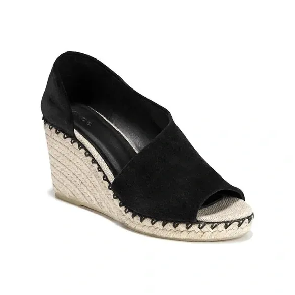 Vince Sonora Peep-Toe Suede Espadrille Wedge Sandals