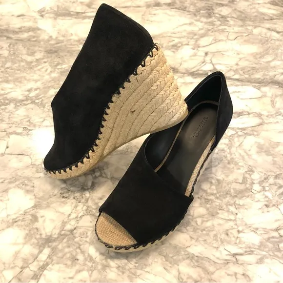Vince Sonora Peep-Toe Suede Espadrille Wedge Sandals