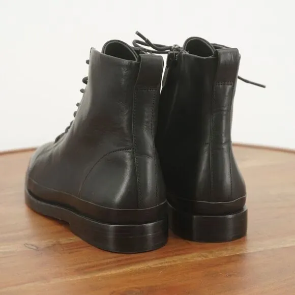Vince Womens Cooper Ankle Boots Booties Black Leather Lace Up Size 6M