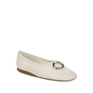 VINCE. Womens Ivory Accent Didi Round Toe Slip On Leather Ballet Flats 9 M