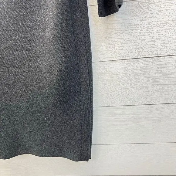 Vince Wool Charcoal Grey Mixed Media Sweater Dress Size M
