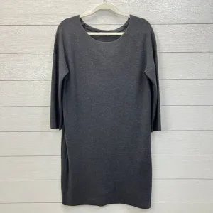 Vince Wool Charcoal Grey Mixed Media Sweater Dress Size M