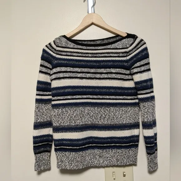 Vince. XXS Striped Textured Knit Sweater – Cozy Classic