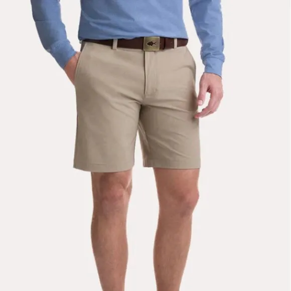 Vineyard Vines 8&quot; Performance Breaker Short Tan Khaki 33
