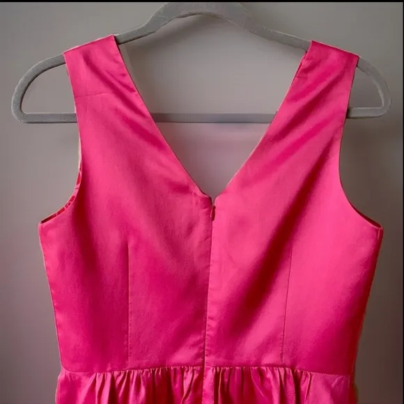Vineyard Vines Kentucky Derby Sz 4 Dress Pink Silk Blend V-Neck Fit Flare Mini