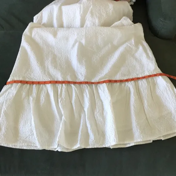 Vineyard Vines Kentucky Derby white tie neck ruffle midi dress L