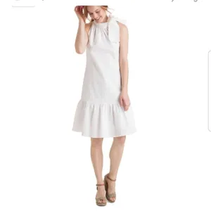 Vineyard Vines Kentucky Derby white tie neck ruffle midi dress L