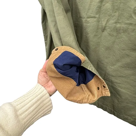 Vineyard Vines Mens Boat Yard Barn Coat Corduroy Collar Lined Olive Green XXL