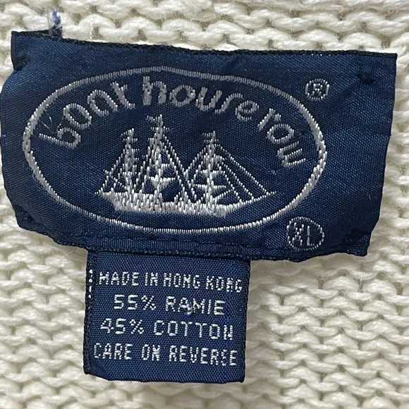 Vintage Boat House Row Tennis Pickleball Cotton Blend V-Neck Sweater Size XL