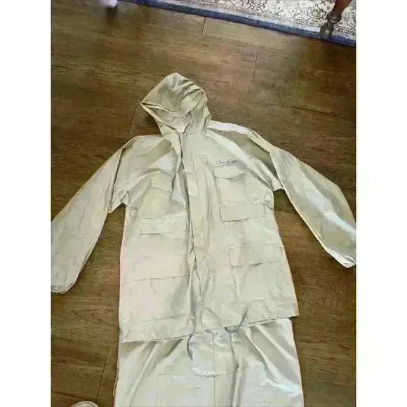 Vintage Chris Craft boat boating Rain Suit Jacket Coat Pants size‎ Large