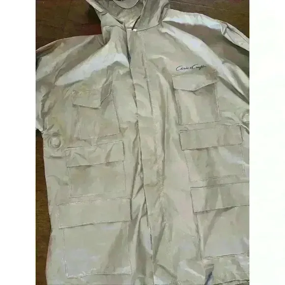 Vintage Chris Craft boat boating Rain Suit Jacket Coat Pants size‎ Large