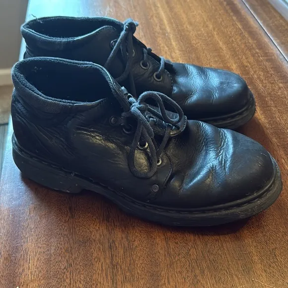 Vintage Doc Martens Classic Black Leather Men's Shoes
