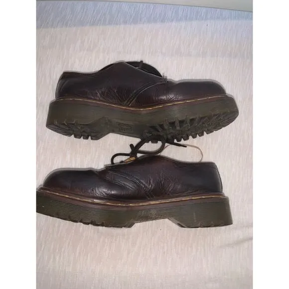 Vintage Dr.Martens 1561 Oxford 4-Eye Lace Brown Leather Uk Sz 5 US6 England