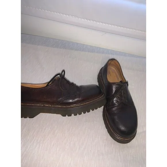Vintage Dr.Martens 1561 Oxford 4-Eye Lace Brown Leather Uk Sz 5 US6 England