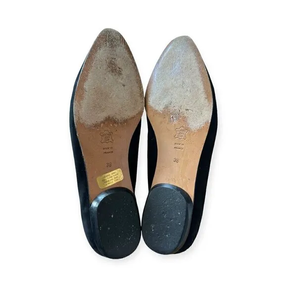 Vintage  French Accessoire Diffusion Nubuck Lace up Flats, Size 38EU,