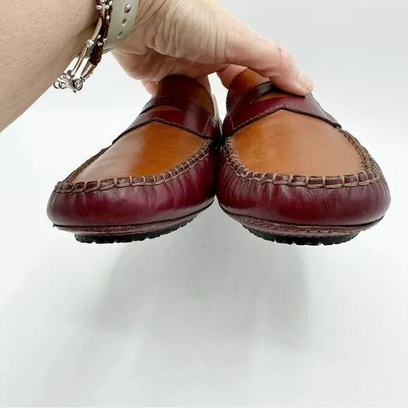 Vintage Gianfranco Ferre Two-Toned Leather Driving Moccasins Sz 40.5 EUR 7.5 US