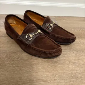 Vintage Gucci Dark Brown Horsebit Men's  Loafers Dress Shoes Size 9D