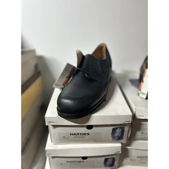 Vintage Hartjes Men's Black‎ Leather Derby 15163
