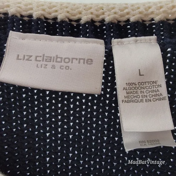 Vintage Liz Claiborne Sailboat Sweater L