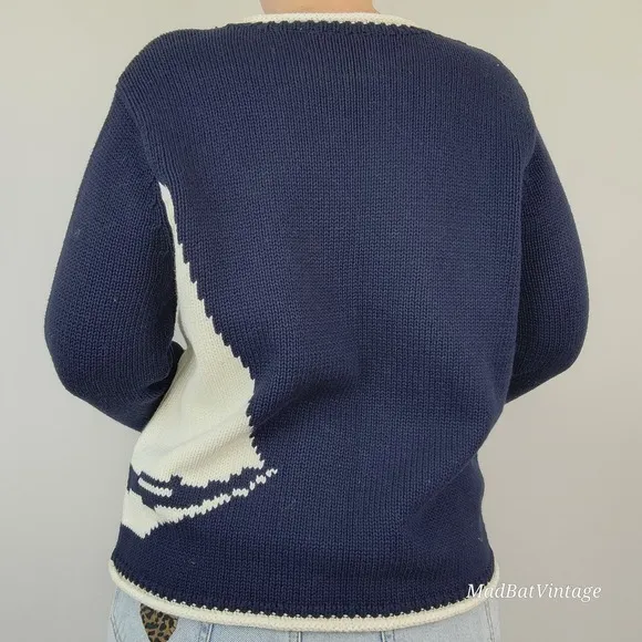Vintage Liz Claiborne Sailboat Sweater L