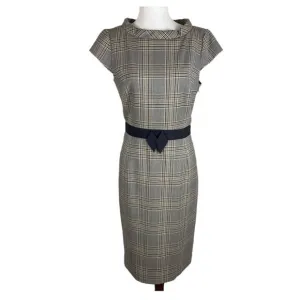 Vintage Milly of New York Sheath Dress – Glen Plaid, Size 8