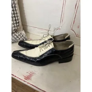 Vintage Miralto mens size 9 two tone pointy toe dress shoes
