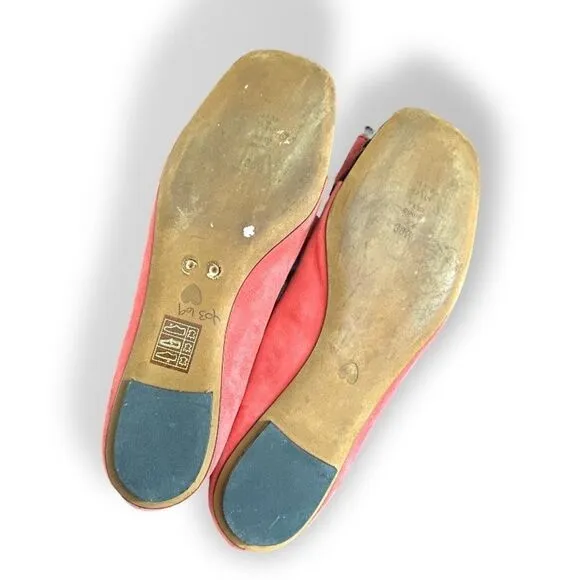 Vintage Moschino Suede and Patent Leather Buckle Flats