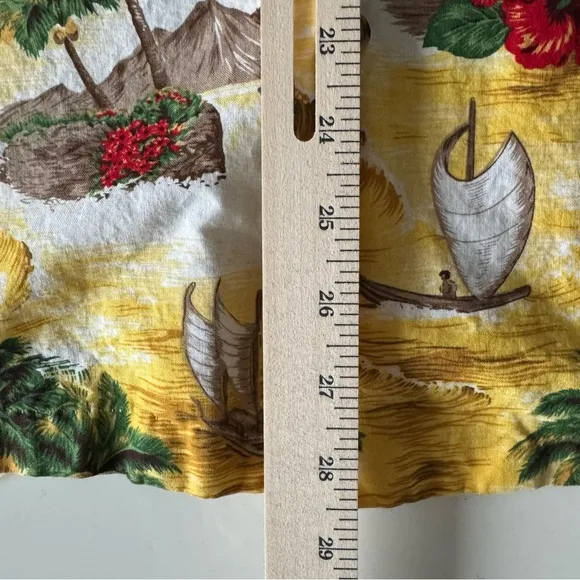 Vintage RJC Hawaiian Shirt Adult Large Button Up Floral Palm Trees Island Mens