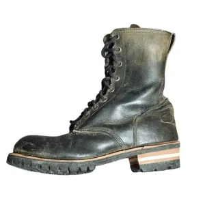 Vintage Skechers Boots Womens 9 Black Lace Up Y2K Black Leather