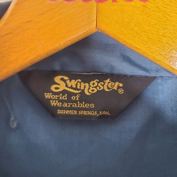 Vintage Swingster Nation Wide Demolition Derby Men's‎ Blue Jacket Sz  XL 80s
