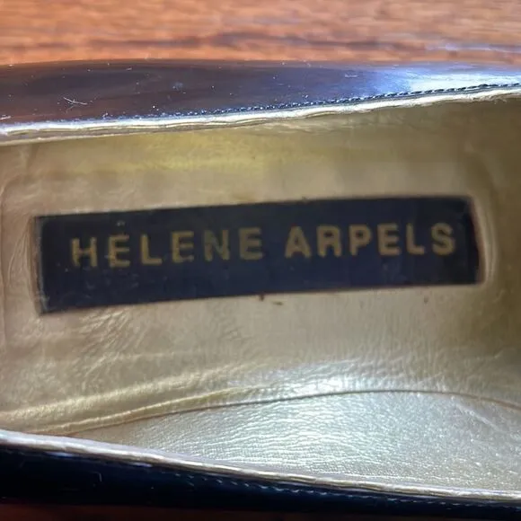 Vintage Helene Arpels Purple, Gold and Black Wedges