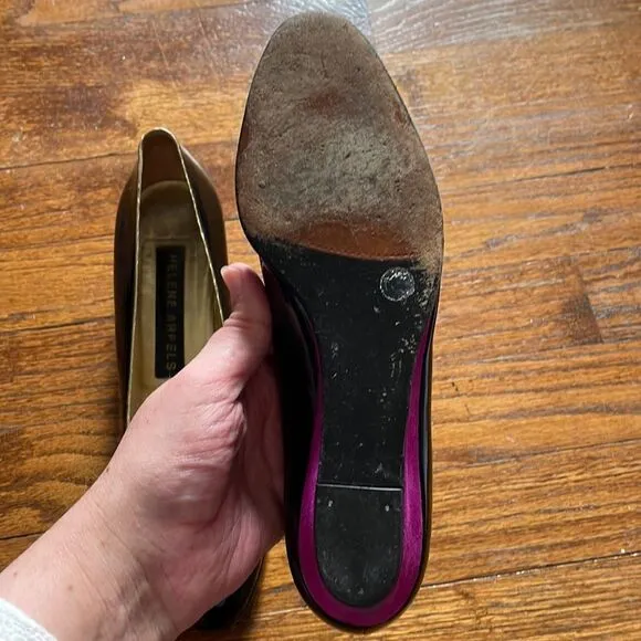 Vintage Helene Arpels Purple, Gold and Black Wedges