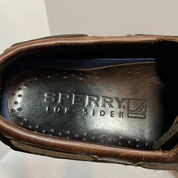 Vintage🔥Sperry Top-Sider 10.5 Men's Authentic Boat Shoes Brass Grommets RARE