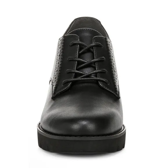 Vionic Anaheim Black Oxford Wedge Shoe Wimens 9 New