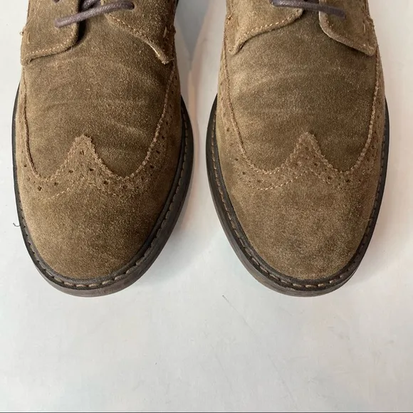 Vionic Bowery Bruno WingTip Oxford Derby  Brown Suede Shoe Size 9