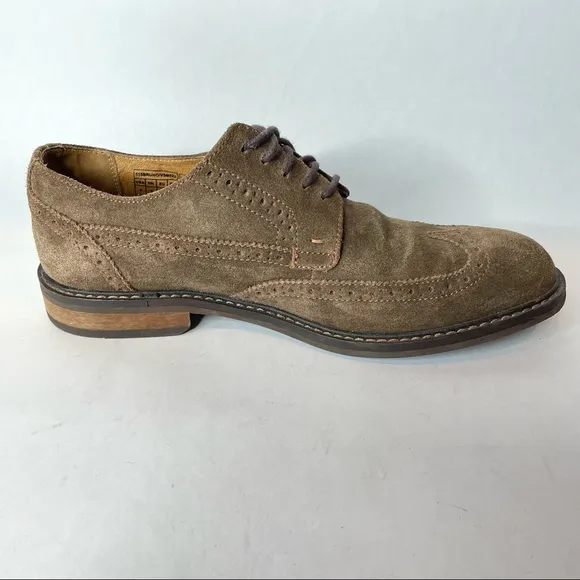 Vionic Bowery Bruno WingTip Oxford Derby  Brown Suede Shoe Size 9