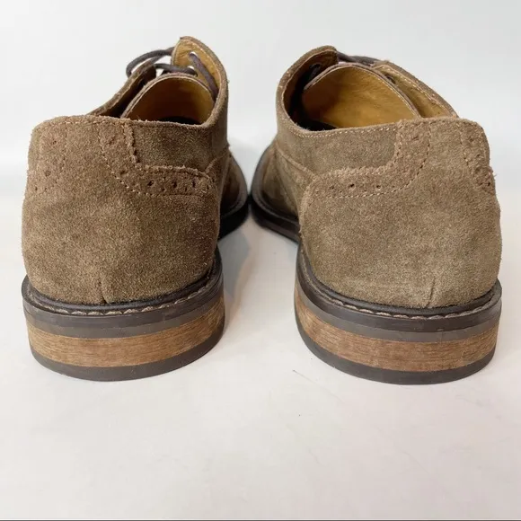 Vionic Bowery Bruno WingTip Oxford Derby  Brown Suede Shoe Size 9