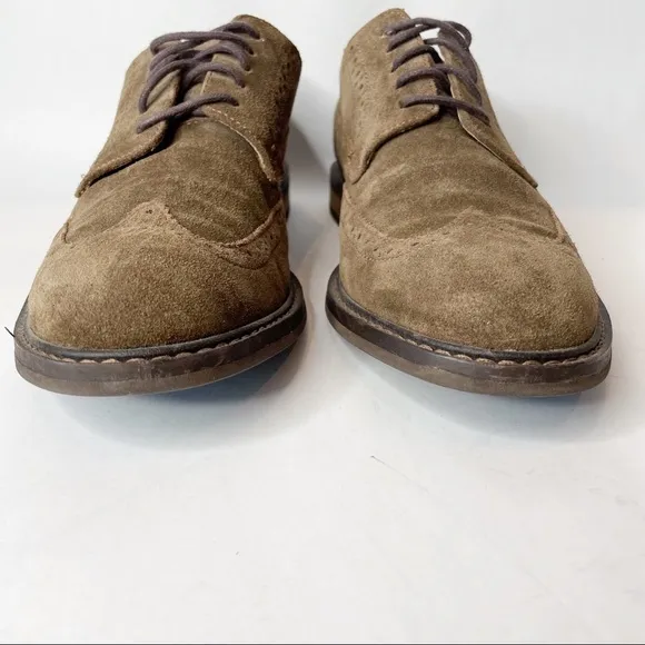 Vionic Bowery Bruno WingTip Oxford Derby  Brown Suede Shoe Size 9