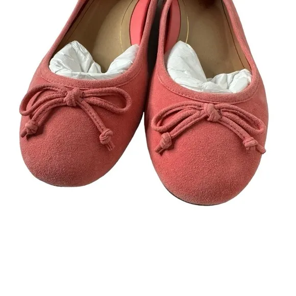 Vionic Callisto Ballet Flat in Shell Pink Suede 9