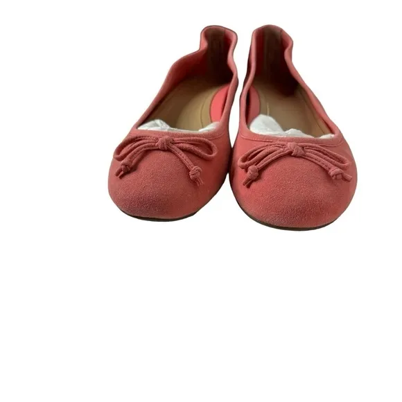 Vionic Callisto Ballet Flat in Shell Pink Suede 9
