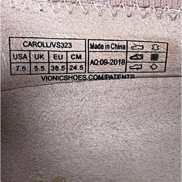 Vionic Caroll slip on Leather Ballet Flats