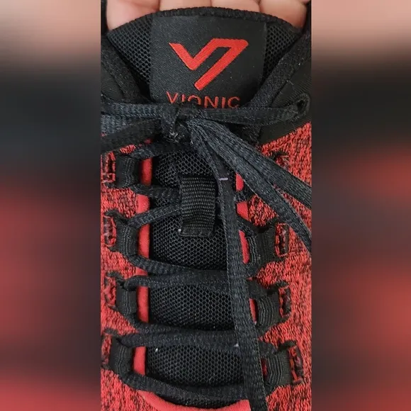 Vionic men's active comfort sneakers red running orthotic shoes size 11